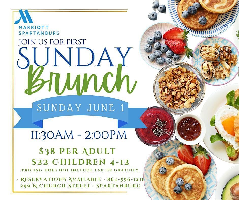 First Sunday Brunch ONLY at the Spartanburg Marriott, 1 June | Event in Spartanburg | AllEvents