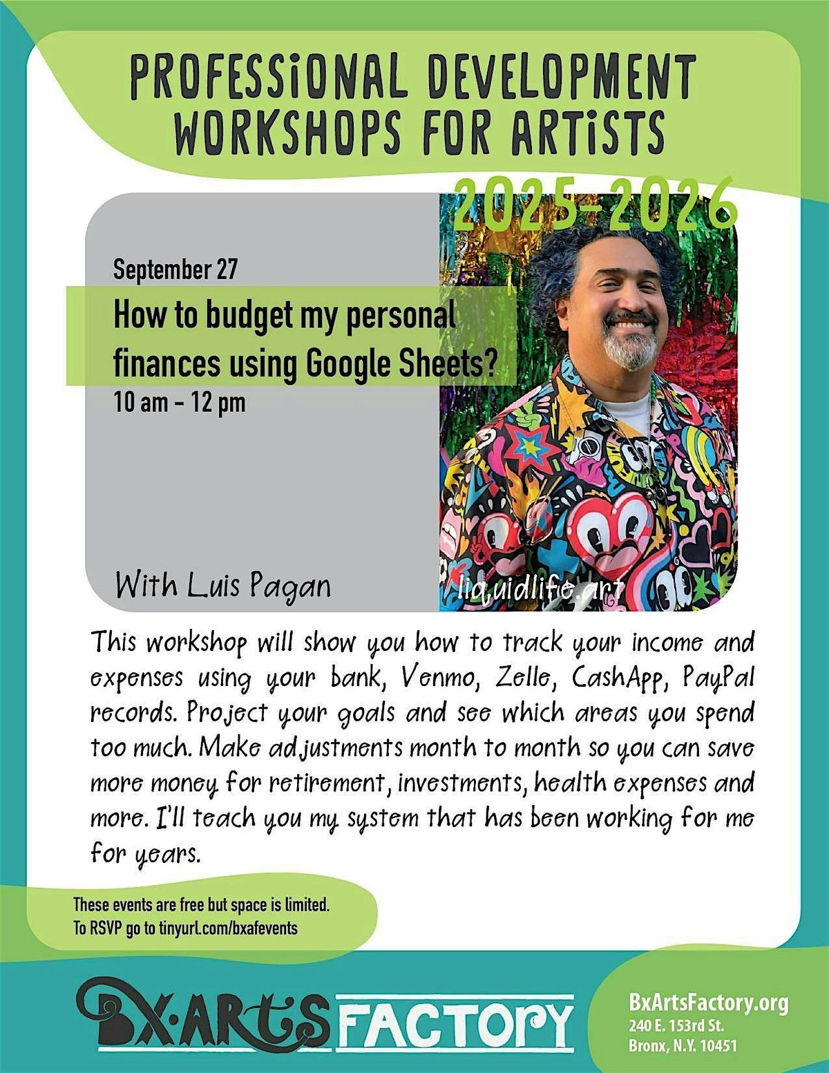 How to budget my personal  finances using Google Sheets? with Luis Pagan, 27 September | Event in Bronx | AllEvents