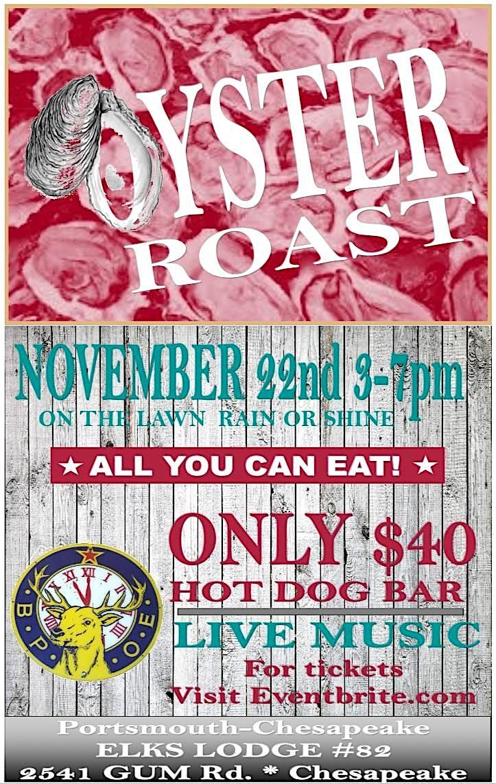 Oyster Roast at the Elks Lodge, 22 November | Event in Chesapeake | AllEvents