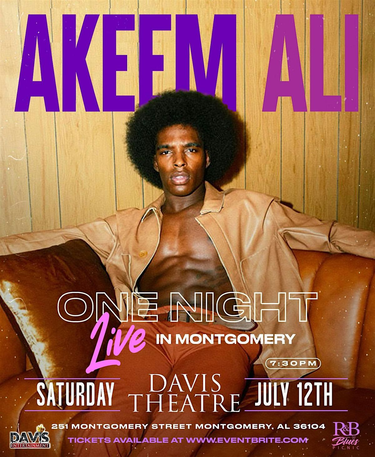 Akeem Ali “One Night Live In Montgomery”, 12 July | Event in Montgomery | AllEvents