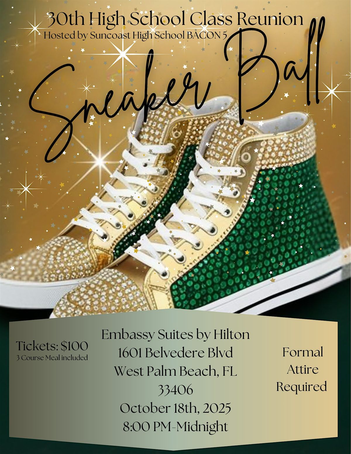 Suncoast High School Class of 1995 30th Class Reunion Sneaker Ball, 18 October | Event in West Palm Beach