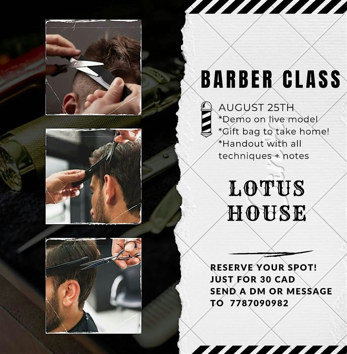 BARBER CLASS, 25 August | Event in Vancouver | AllEvents