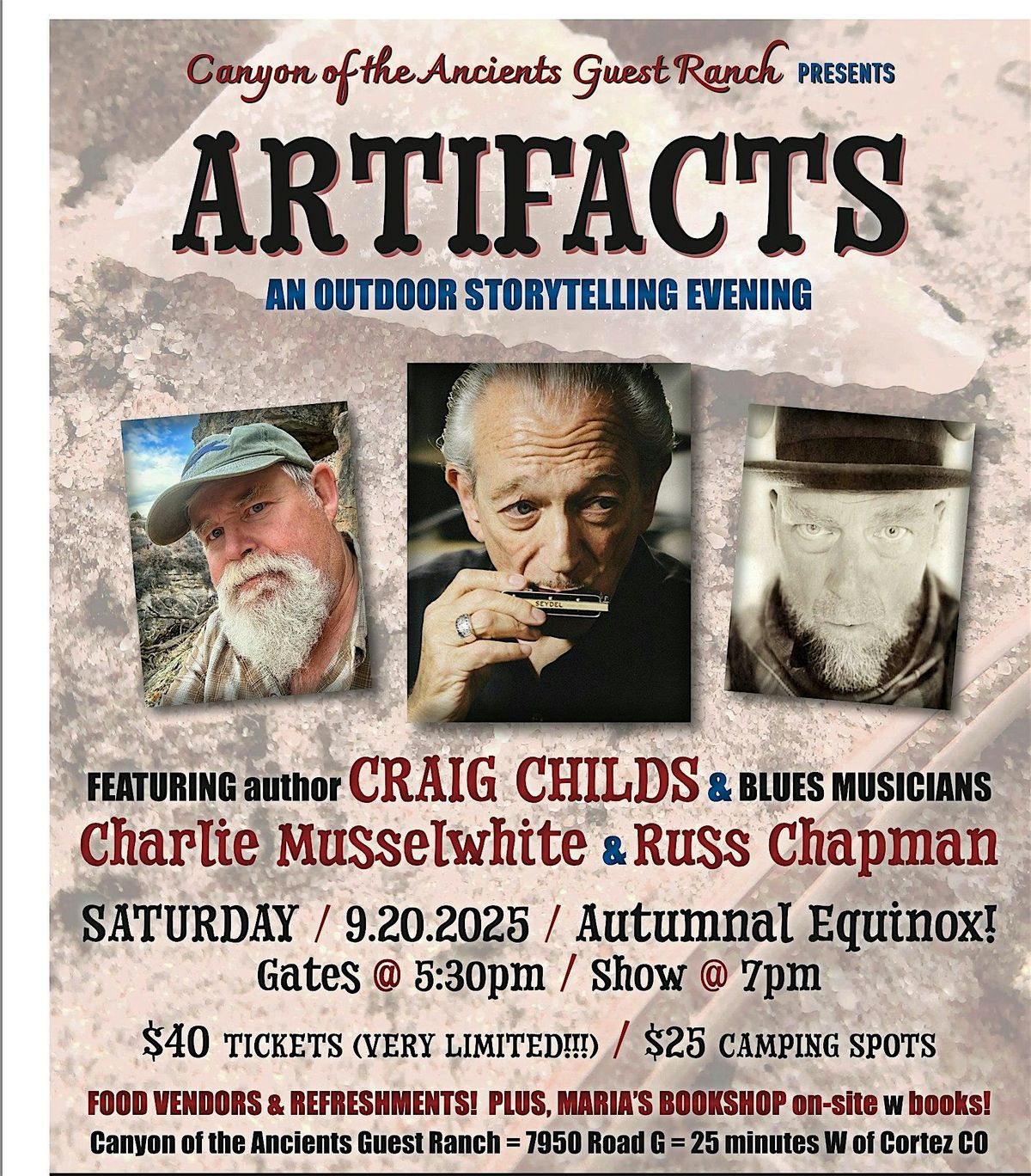 Artifacts: An Evening of Blues & Storytelling, 20 September | Event in Cortez | AllEvents