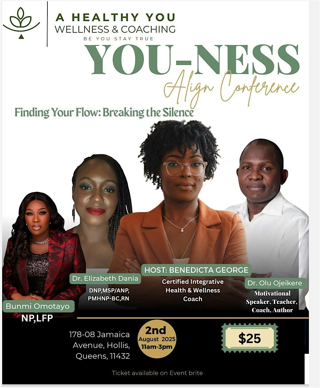 YOU-NESS ALIGN - FINDING YOUR FLOW:  (HEALTH & WELLNESS), 2 August | Event in Queens | AllEvents