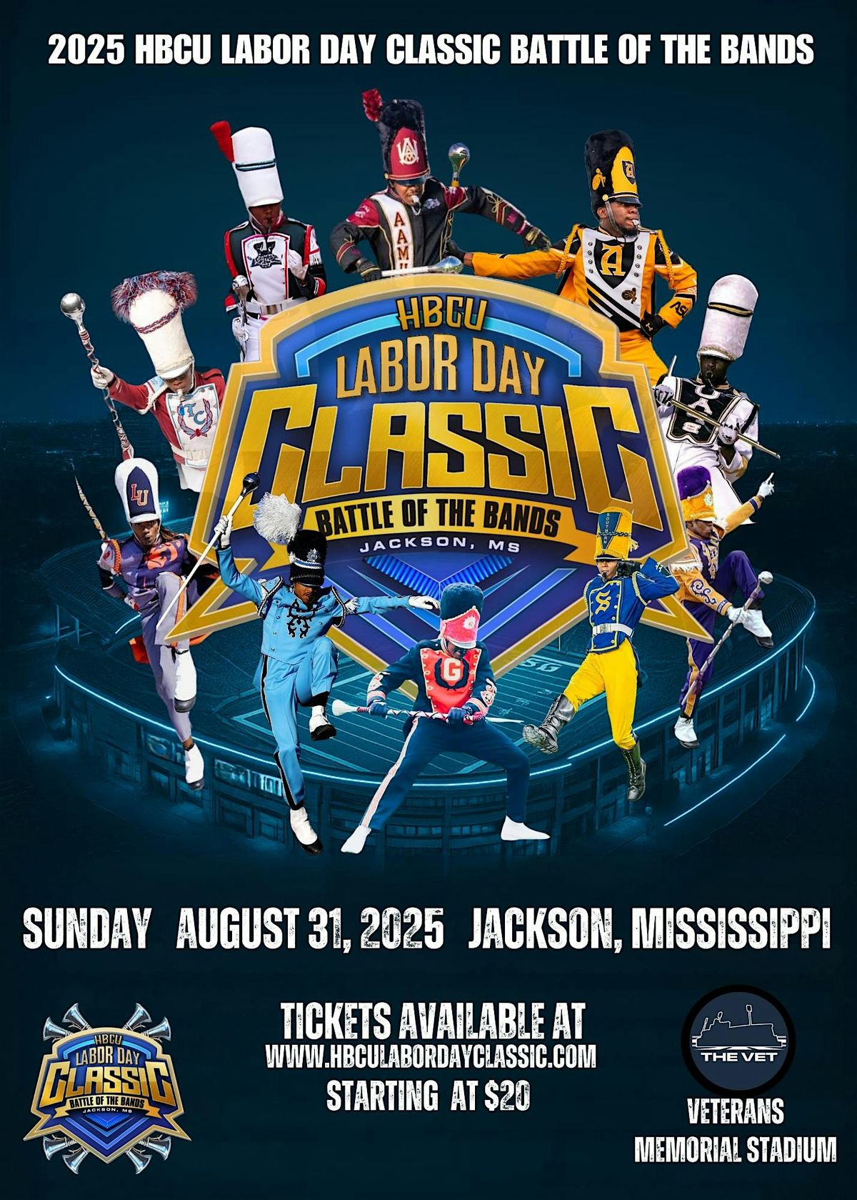 2025 HBCU LABOR DAY CLASSIC BATTLE OF THE BANDS- JACKSON, MS, 31 August | Event in Jackson | AllEvents