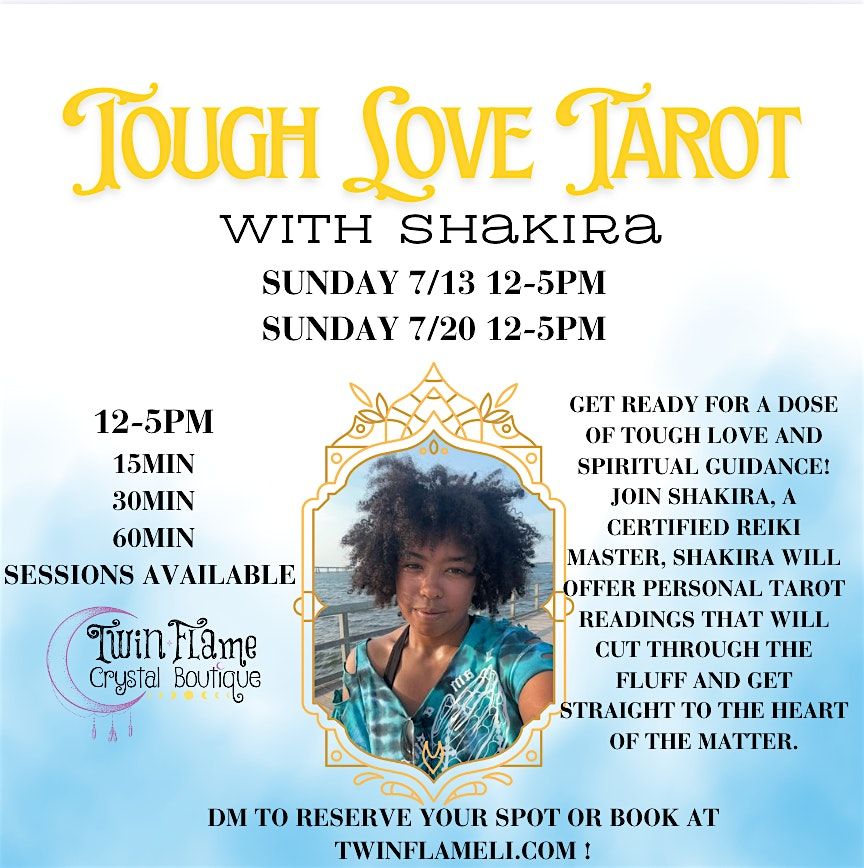 Tough Love Tarot Readings With Shakira, 20 July | Event in Bethpage | AllEvents