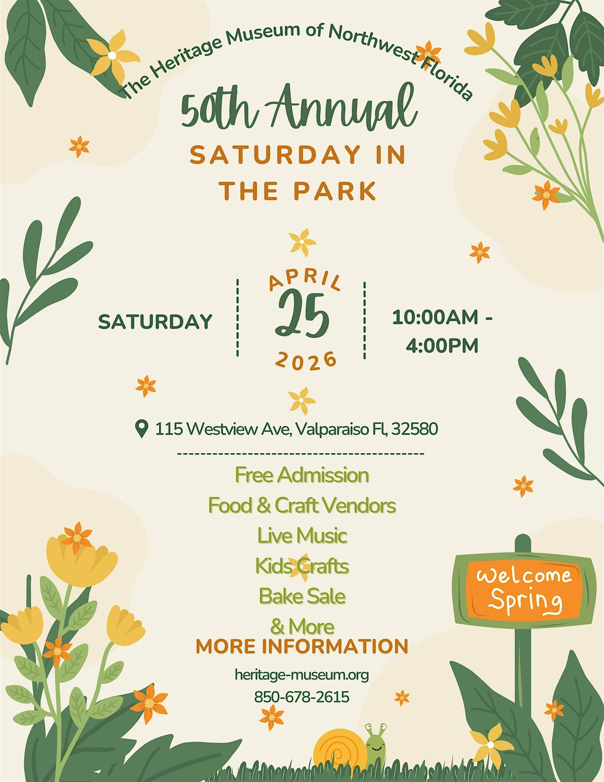 50th Annual Saturday In The Park, 25 April | Event in Valparaiso | AllEvents