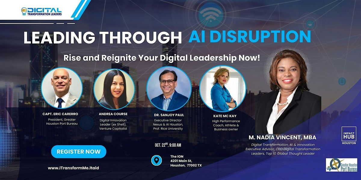 LEADING THROUGH AI DISRUPTION, 22 October | Event in Houston | AllEvents