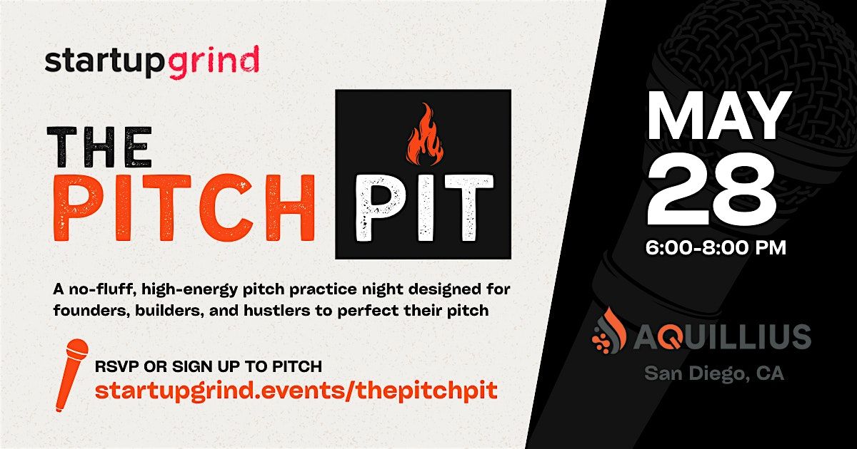 The Pitch Pit, 28 May | Event in San Diego | AllEvents