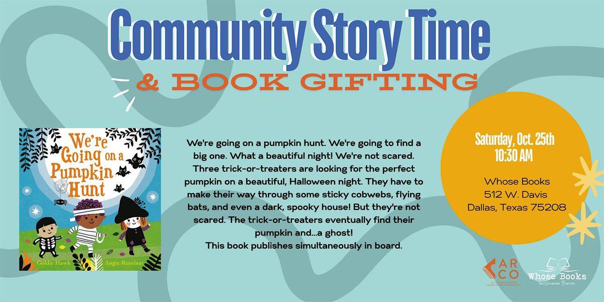 Community Story Time & Book Gifting, 25 October | Event in Dallas | AllEvents