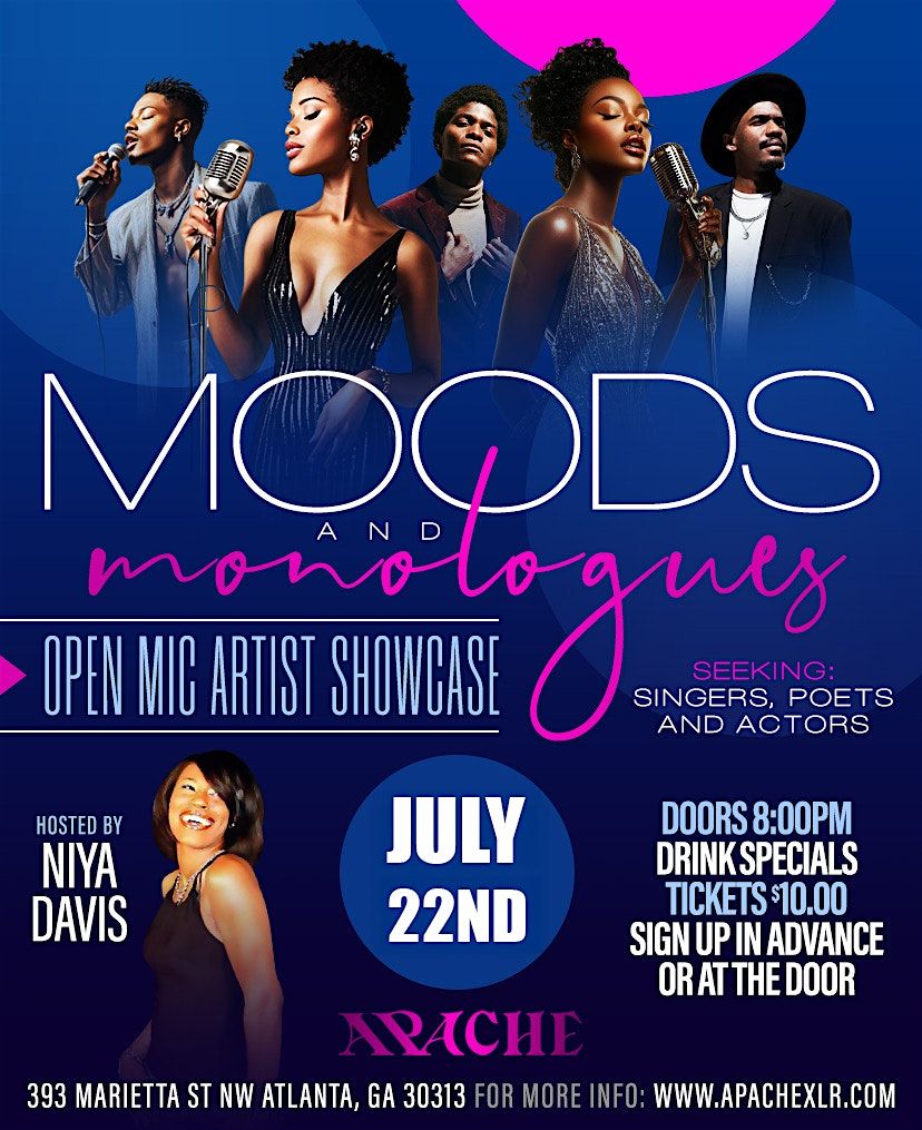 Moods & Monologue - Open Mic Artist Showcase, 26 August | Event in Atlanta | AllEvents