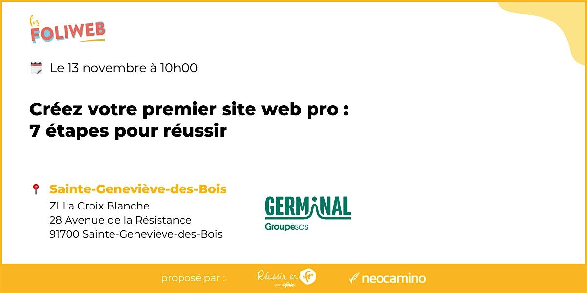 Créez votre premier site web pro :  7 étapes pour réussir, 13 November | Event in Savigny-sur-Orge | AllEvents