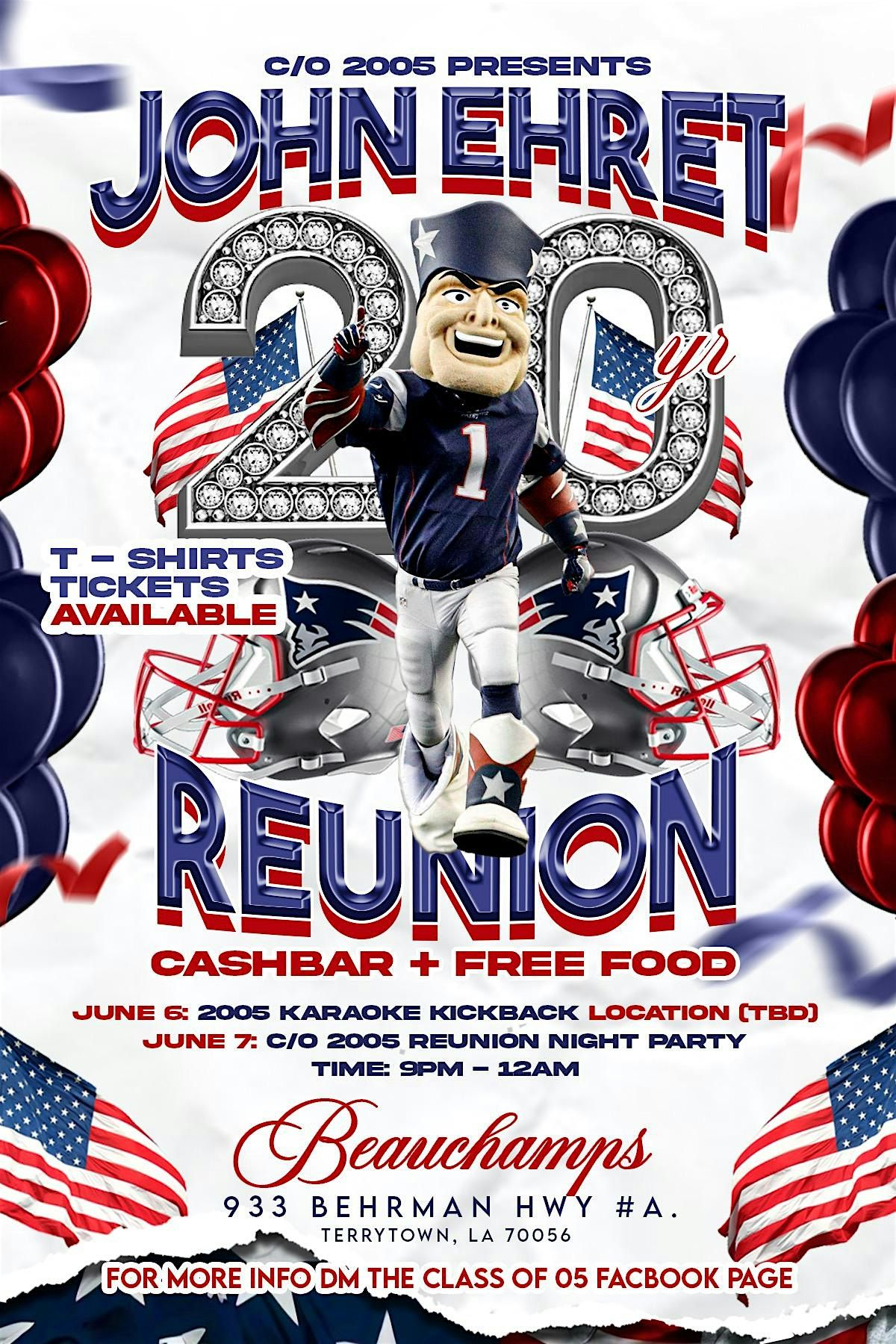 JEHS C/O 2005 20 YEAR REUNION, 7 June | Event in Terrytown | AllEvents