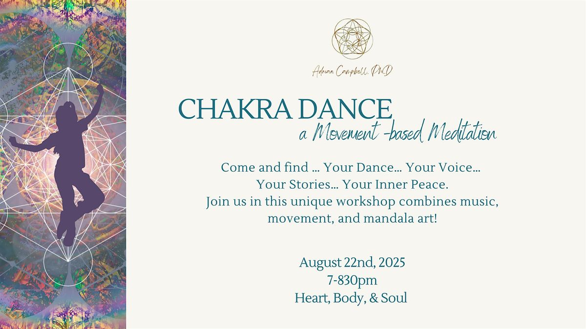 Chakra Dance - A Movement Based Meditation, 22 August | Event in Columbia | AllEvents