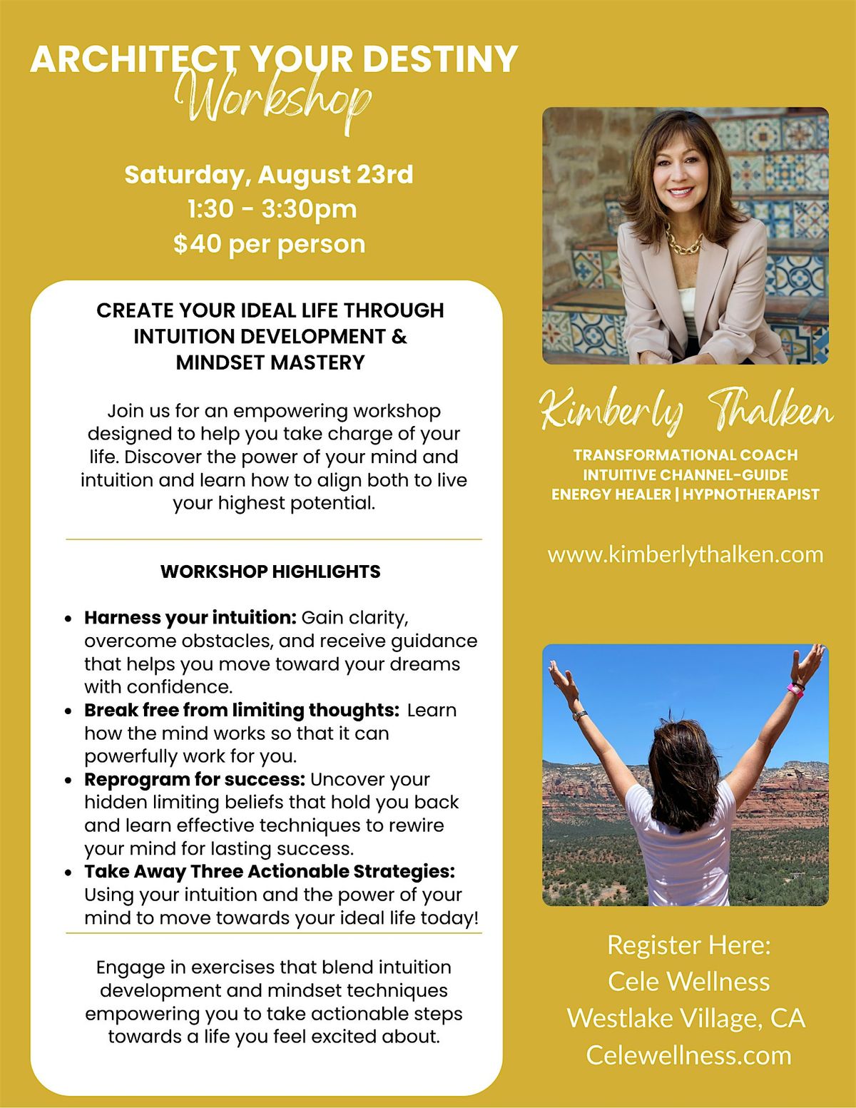 Architect Your Destiny w/ Intuition Development & Mindset Mastery, 23 August | Event in Westlake Village