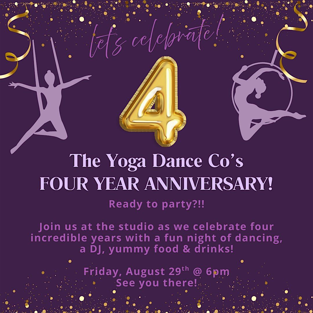 The Yoga Dance Co's 4 Year Anniversary Party!, 29 August | Event in Glendora | AllEvents