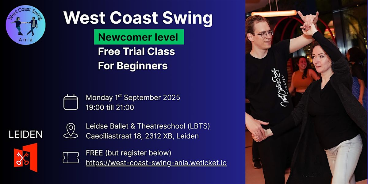 FREE West Coast Swing Trial Class, 1 September | Event in Leiden | AllEvents