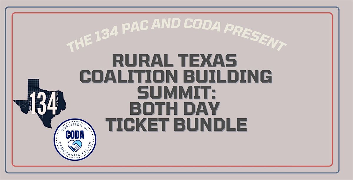 Rural Texas Summit Building Coalitions: BOTH DAYS Ticket Bundle, 13 June | Event in Bastrop | AllEvents