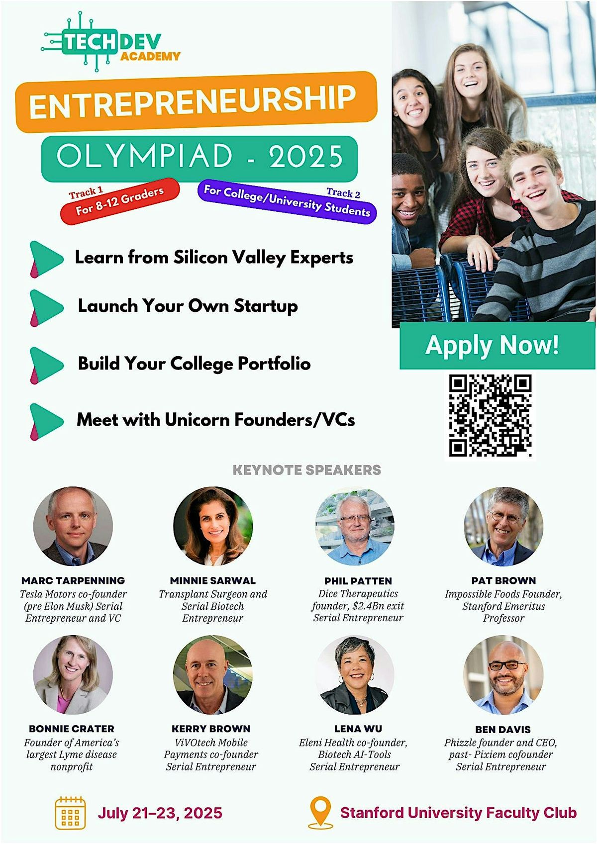 Entrepreneurship Olympiad, 21 July | Event in Stanford | AllEvents
