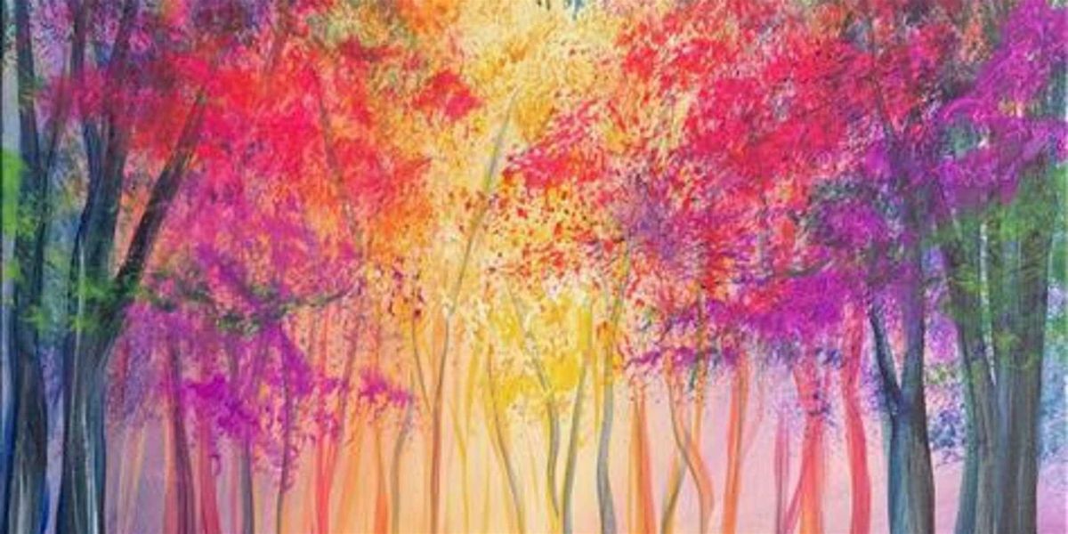 Enchanted Colorful Forest - Paint and Sip by Classpop!™, 27 June | Event in Baytown | AllEvents