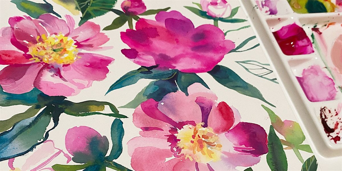 Floral Painting using Winsor & Newton Watercolour and Gouache with Teju Abi, 18 July | Event in Buffalo