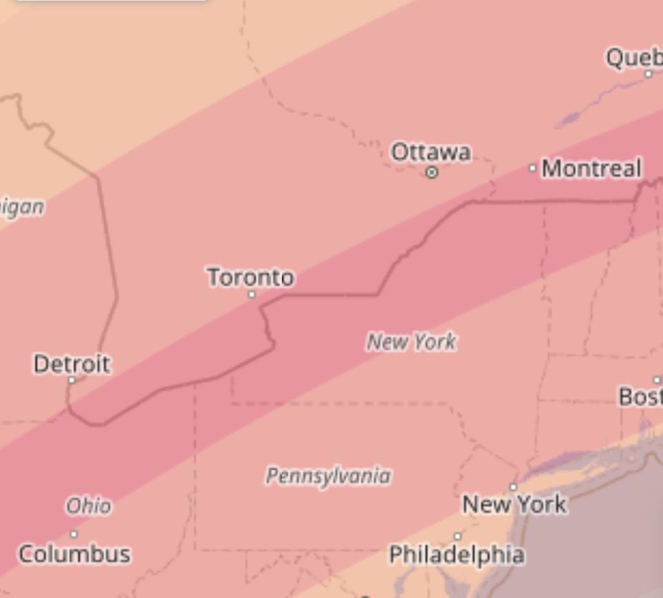 2025 Solar Eclipse, Eddie's Salmon River Lodge, Pulaski, April 8 2025