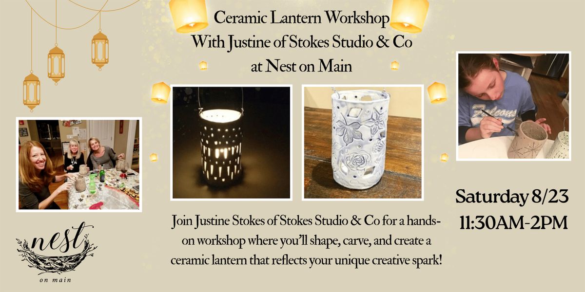 Ceramic Lantern Workshop w/ Justine of Stokes Studio & Co, 23 August | Event in Northport | AllEvents