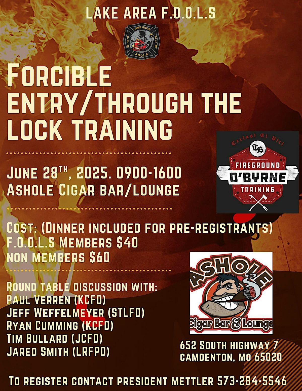 Lake Area FOOLS - Forcible Entry/ Through the Lock Training, 28 June | Event in Camdenton | AllEvents