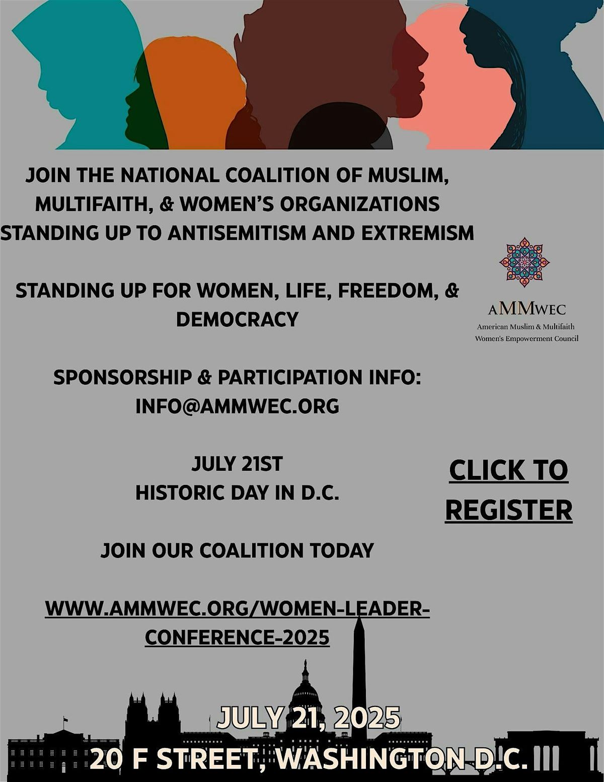 AMMWEC National Coalition on Hate and AntiSemitism JULY 21st WASHINGTON DC | Event in Washington | AllEvents