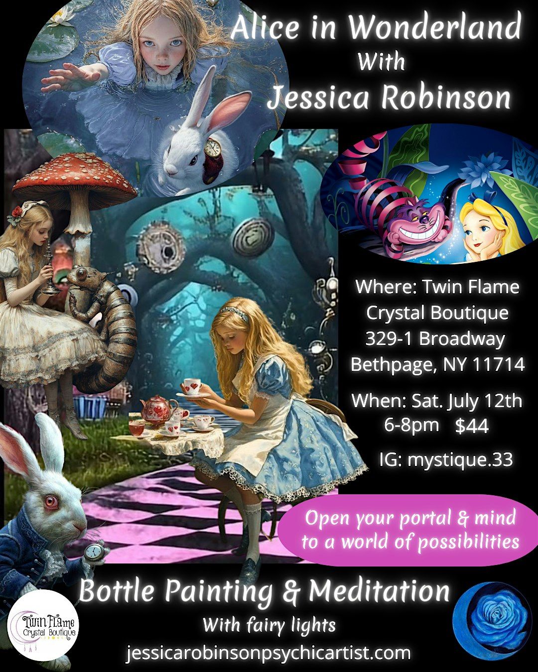 Alice in Wonderland Bottle Painting with Jessica Robinson | Event in Bethpage | AllEvents