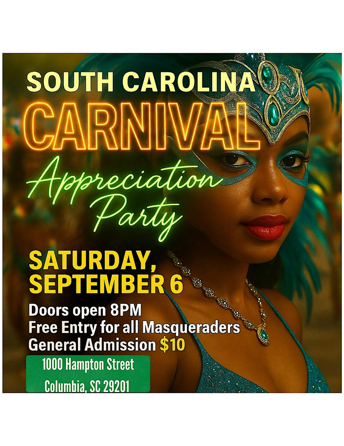 South Carolina Appreciation Party, 6 September | Event in Columbia | AllEvents