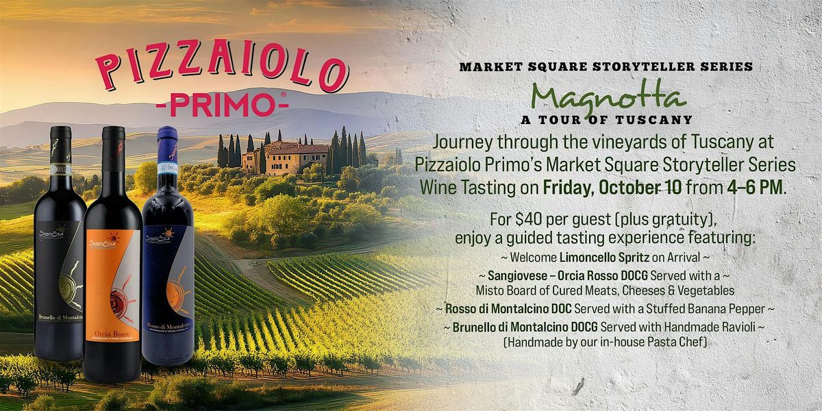 Market Square Storyteller Series: Magnotta | A Tour of Tuscany, 10 October | Event in Pittsburgh | AllEvents