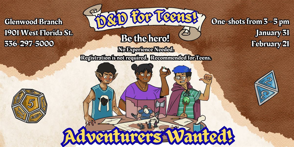 D&D for Teens at Glenwood Library