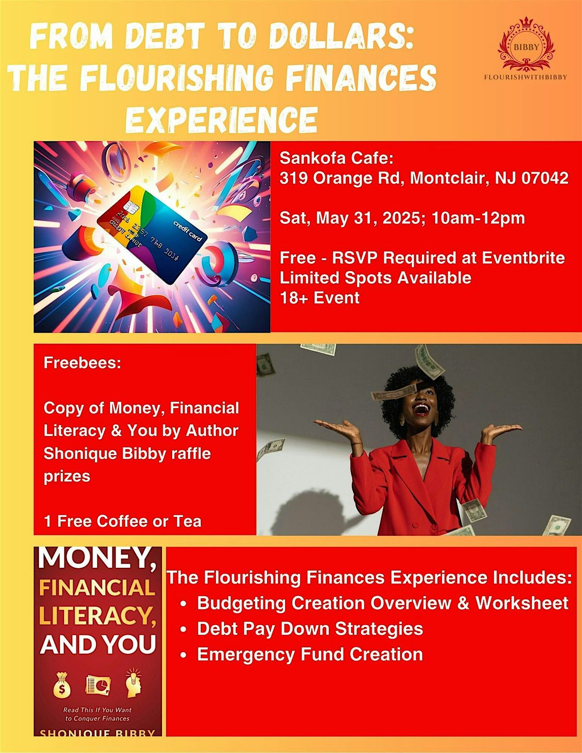 From Debt to Dollars: The Flourishing Finances Experience, 31 May | Event in Montclair | AllEvents