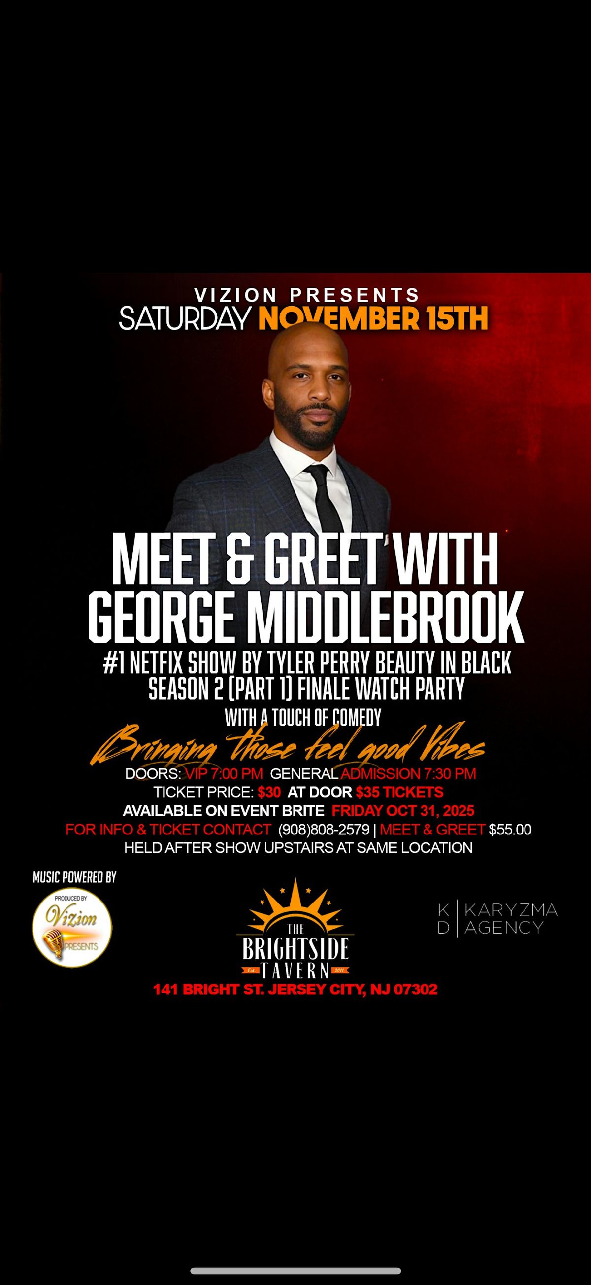 Meet and Greet with George Middlebrook | Event in Jersey City | AllEvents