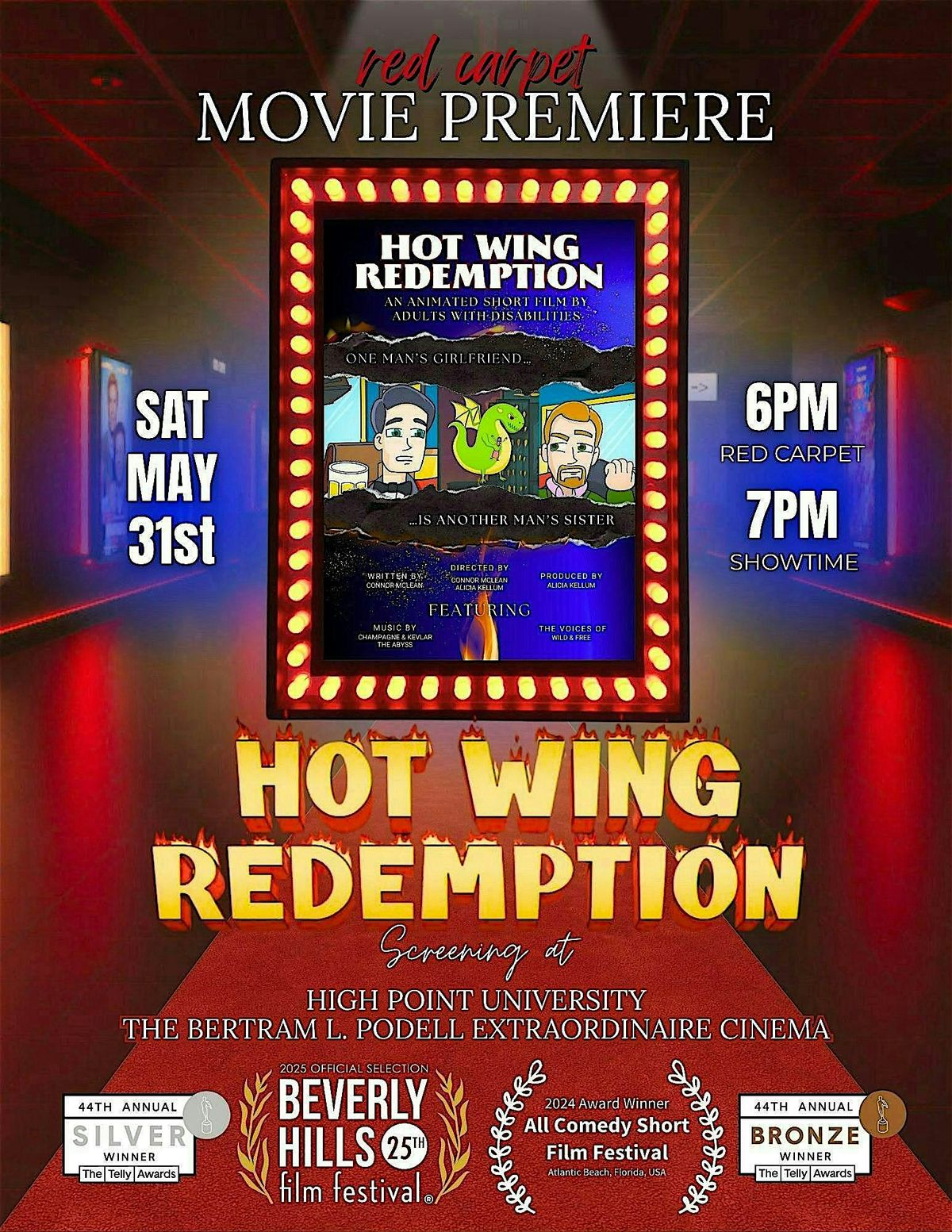 Movie Premiere: Hot Wing Redemption, 31 May | Event in High Point | AllEvents
