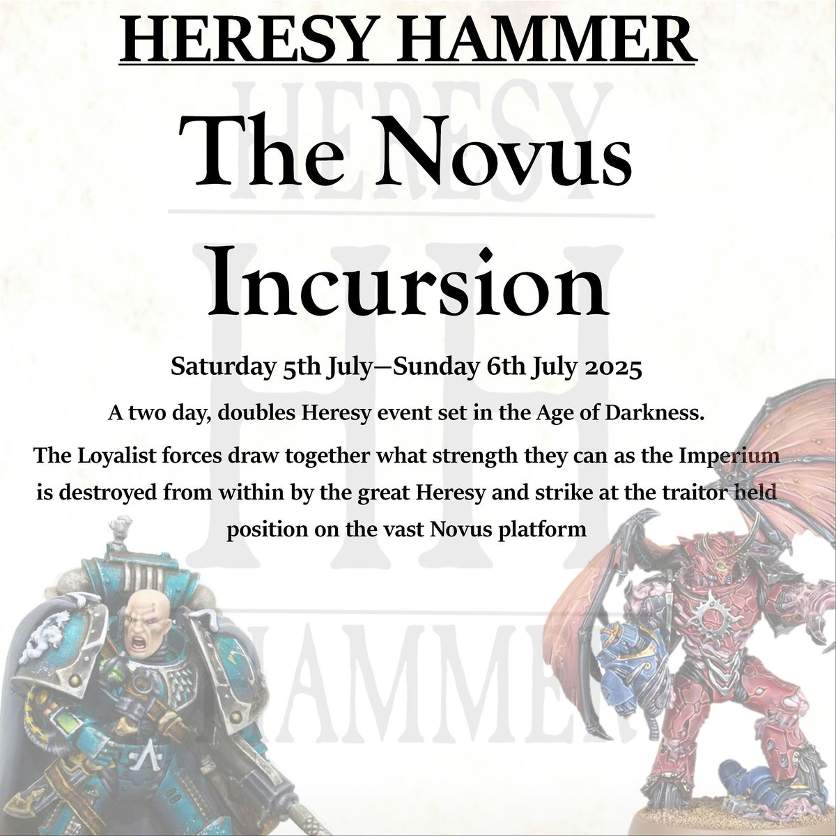 The Novus Incursion - A Horus Heresy Narrative Doubles Event, 5 July | Event in Yateley | AllEvents