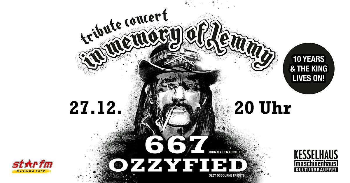 Tribute concert: In memory of Lemmy u.a.m. 667 & OZZYFIED, 27 December | Event in Berlin | AllEvents