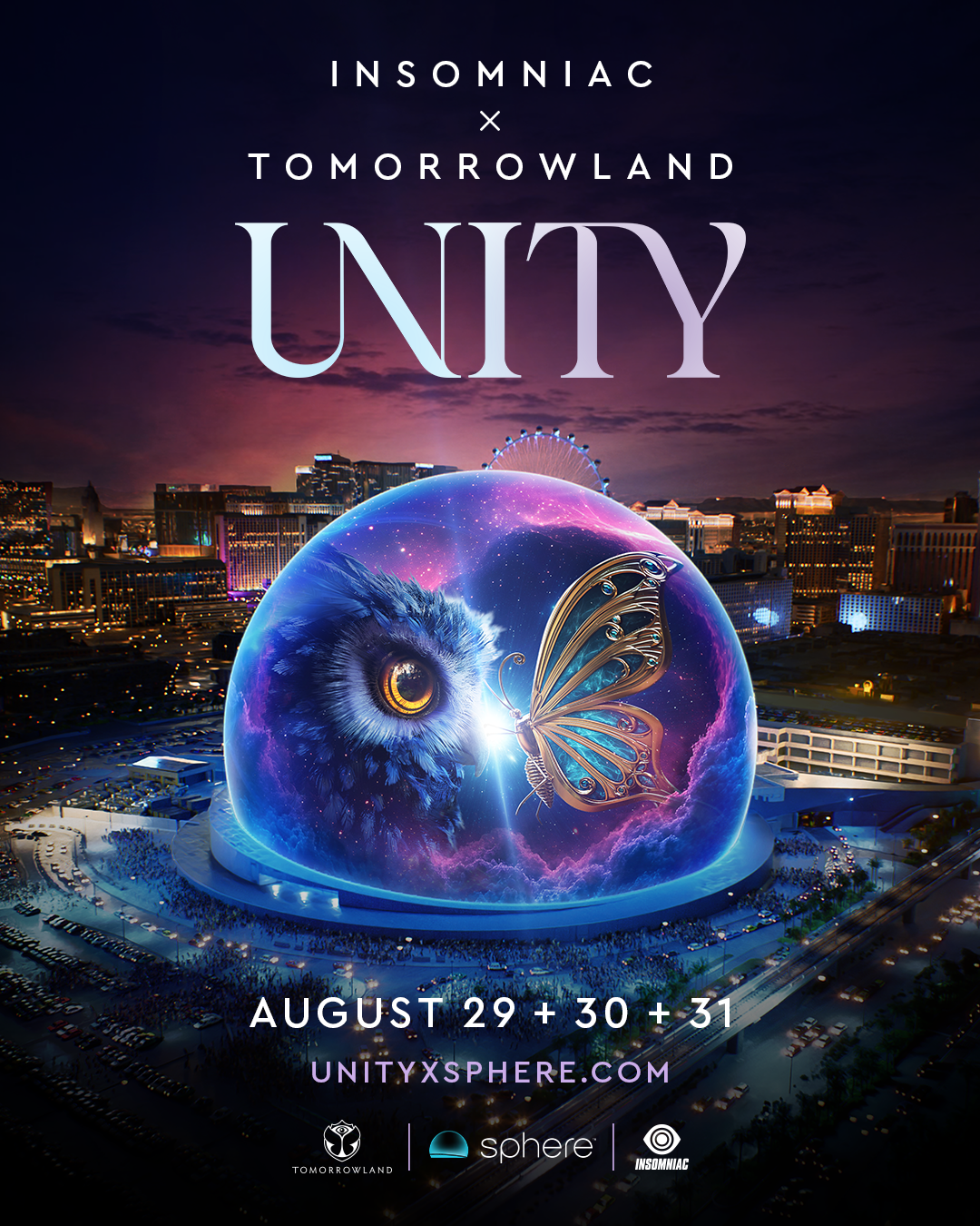 Insomniac x Tomorrowland - UNITY at Sphere at The Venetian Resort, 29 August | Event in Las Vegas | AllEvents