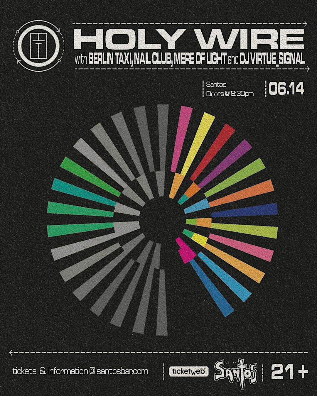 Holy Wire (ATX) with Berlin Taxi, Mere of Light, Nail Club & virtue_signal, 14 June | Event in New Orleans