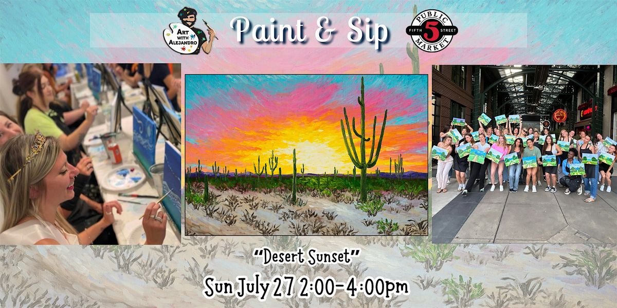 Paint & Sip at 5th St Alley “Desert Sunset”, 27 July | Event in Eugene | AllEvents