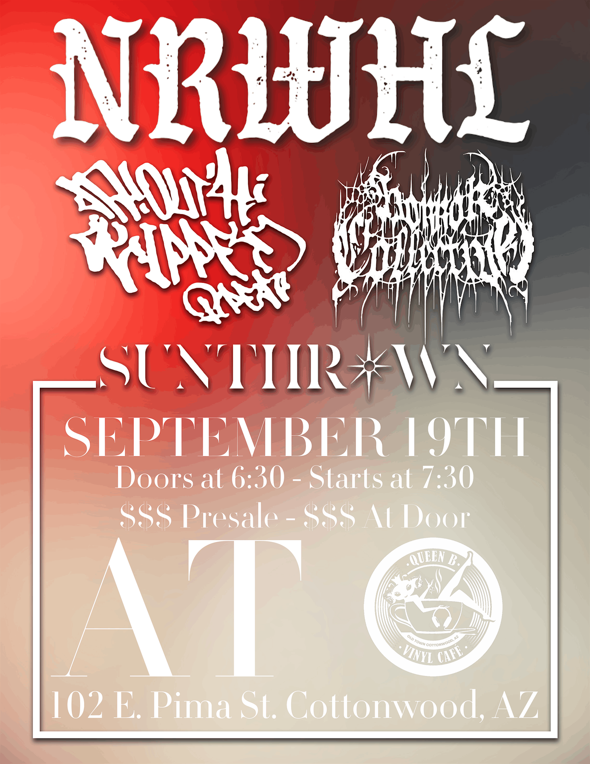 NRWHL, Mouth Ripped Open, Horror Collective, & Sunthrown, 19 September | Event in Cottonwood | AllEvents