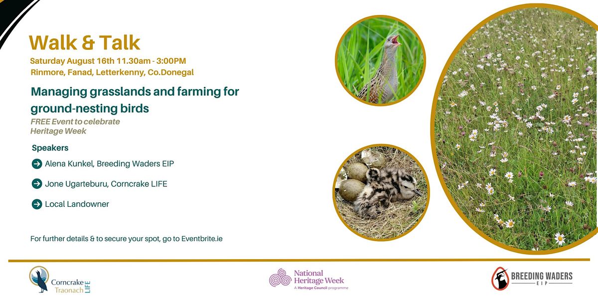 Managing grasslands and farming for ground-nesting birds, 16 August | Event in Letterkenny | AllEvents