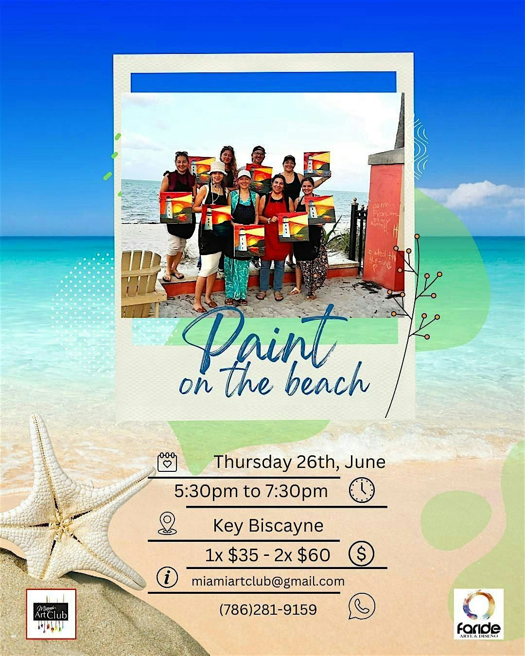 Paint on  the Beach by Miami Art Club, 26 June | Event in Key Biscayne | AllEvents