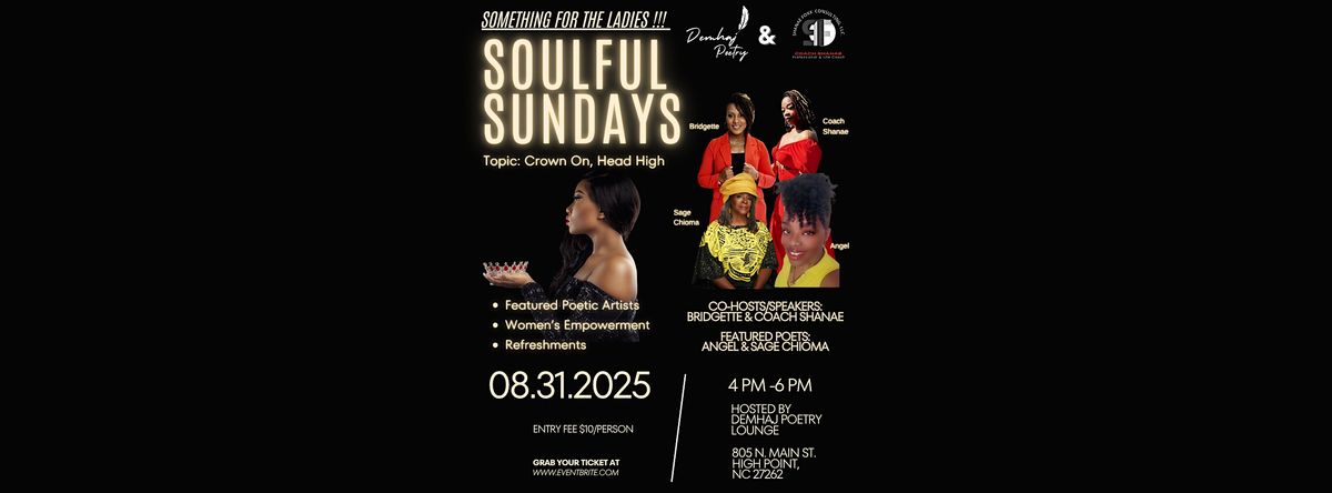 Soulful Sundays @Demhaj Poetry, 31 August | Event in High Point | AllEvents