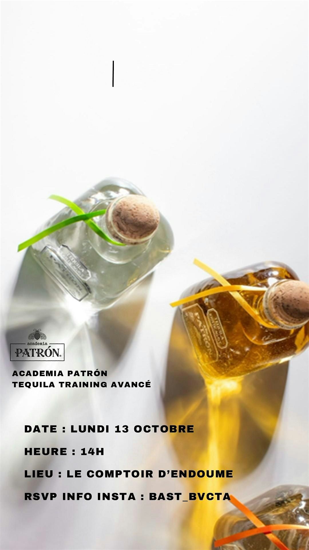 ACADEMIA PATRÓN  TRAINING TEQUILA AVANCÉ, 13 October | Event in Marseille | AllEvents
