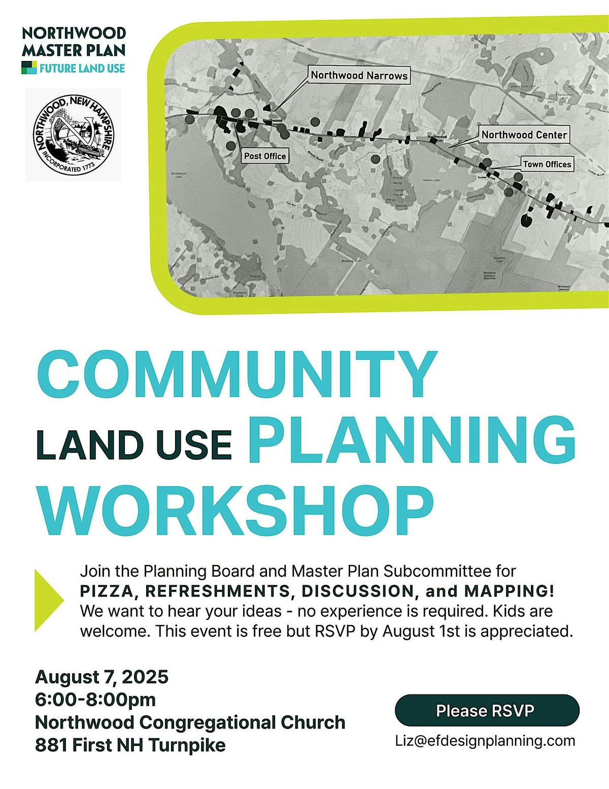 Planning & Pizza - Northwood Land Use Workshop, 7 August | Event in Northwood | AllEvents