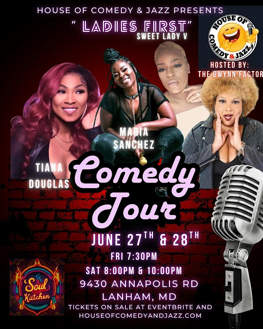 LADIES FIRST AT THE HOUSE OF COMEDY, 27 June | Event in Lanham | AllEvents