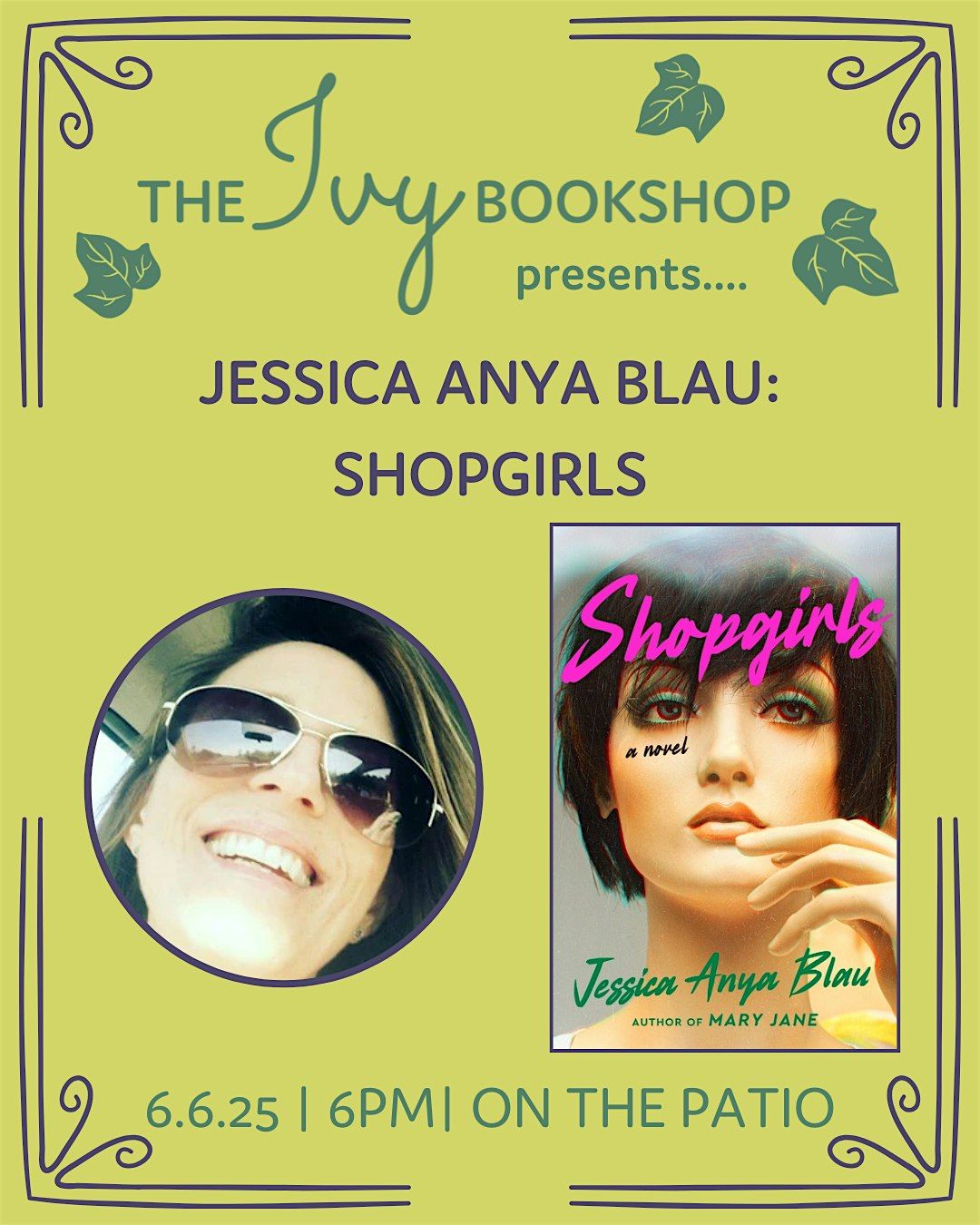 Jessica Anya Blau: SHOPGIRLS (with Elizabeth Hazen), 6 June | Event in Baltimore | AllEvents