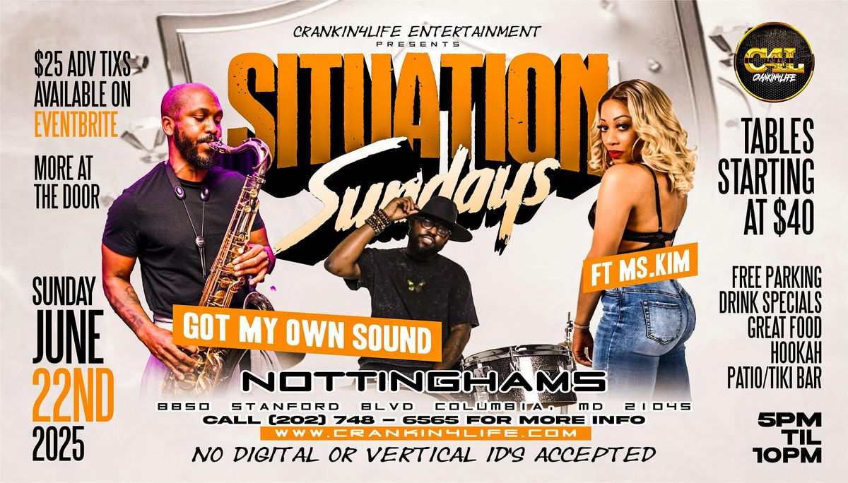 SITUATION SUNDAYS - GOT MY OWN SOUND FT. MS.KIM, 22 June | Event in Columbia | AllEvents
